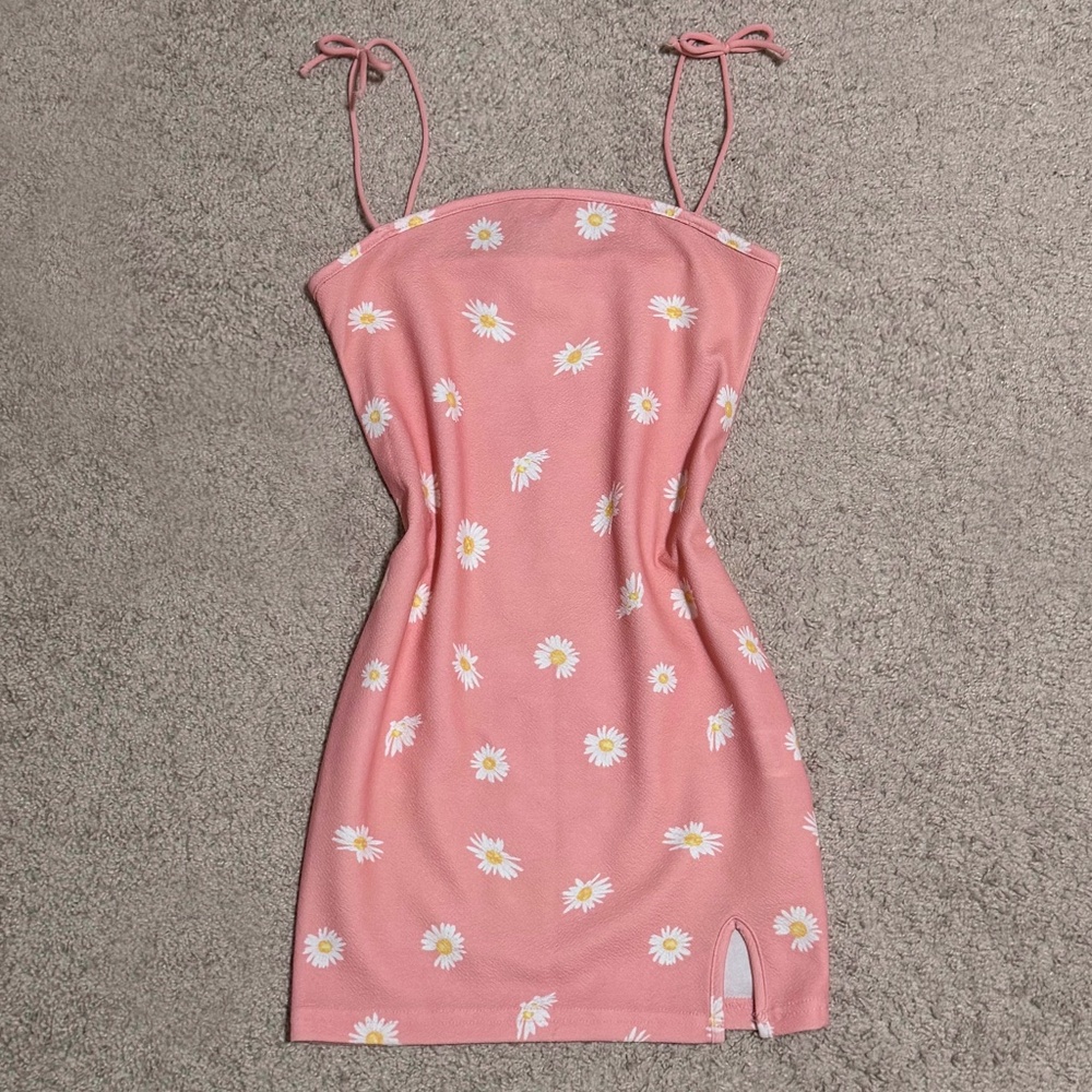 Girls Pink Daisy Dress